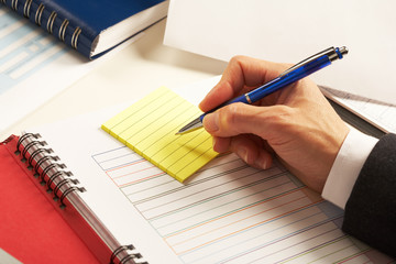 Businesswoman working with documents