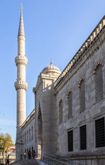 Fototapeta na wymiar Blue mosque northern entrance
