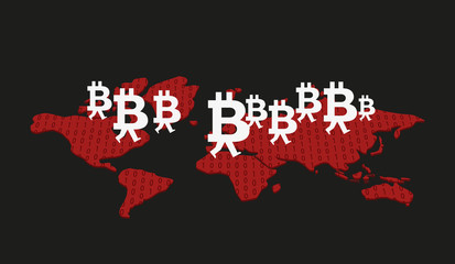 Bitcoins in the world