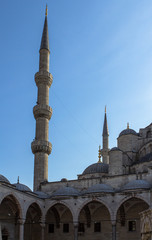 Fototapeta na wymiar The Blue Mosque yard, Sultanahmet Camii , Istanbul, Turkey