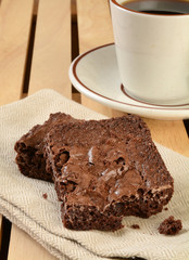 Brownies and coffee