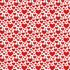 Seamless pattern with hearts. Vector illustration.