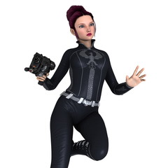 Naklejka premium 女性戦士