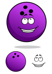 Lucky cartoon bowling ball character