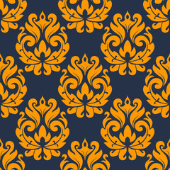 Seamless damask floral tracery
