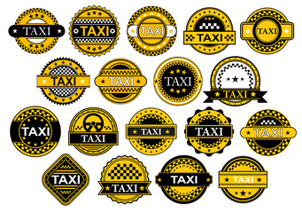 Taxi labels and banners set © Vector Tradition