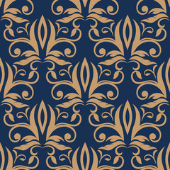 Seamless pattern with light brown flowers