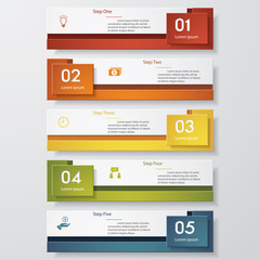 Design clean number banners template. Vector.