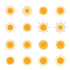 vector orange symbol of sun