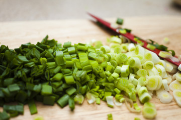 Cut onions