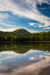 Early fall color and reflections at Echo Lake in Echo Lake State