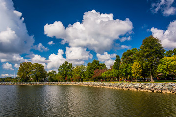 The shore of the North East River in North East, Maryland.