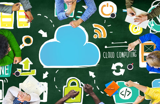 Diversity People Cloud Computing Brainstorming Meeting Concept