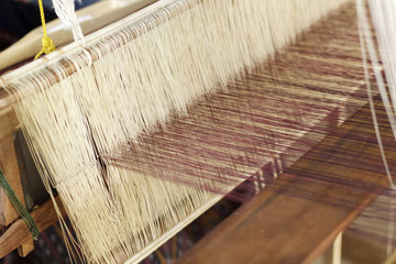 making handmade weaving thread