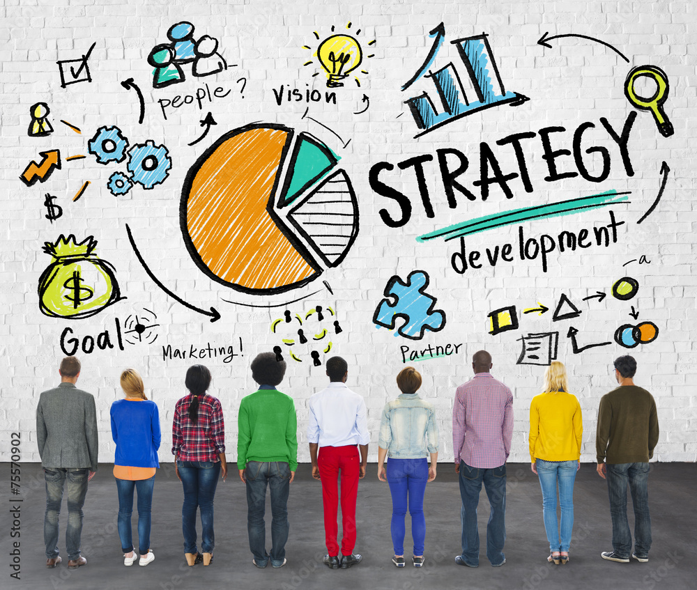 Sticker strategy development goal marketing vision planning business - Stickers