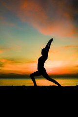 women playing yoga