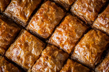 Baklava on a platter