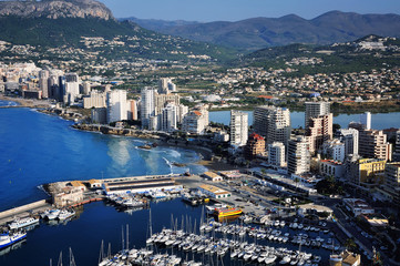 Coastline of Mediterranean Resort Calpe, Costa Blanca