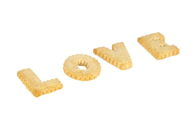 LOVE alphabet chocolate cookies