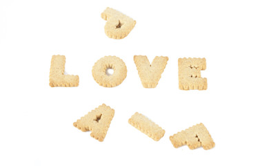 LOVE alphabet chocolate cookies
