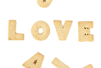 LOVE alphabet chocolate cookies