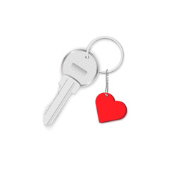 key with heart on chain