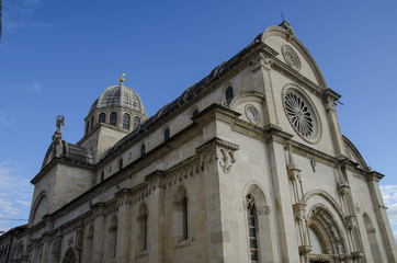 Fototapeta na wymiar famous cathedral in sibenik