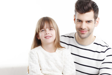 Happy father with daughter