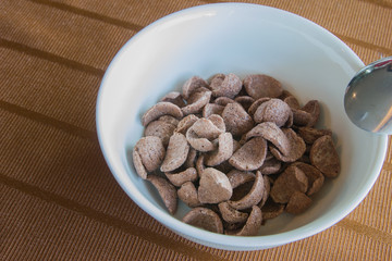 Breakfast Chocolate Cornflakes Cereal Bowl
