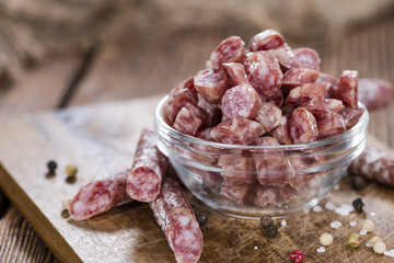 Portion of Mini-Salamis