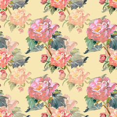 Summer flower seamless pattern