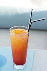 Mai Tai at traditional cafe in Santorini, Greece