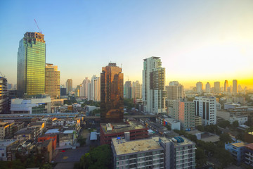 Cityscape view in the morning at Bangkok