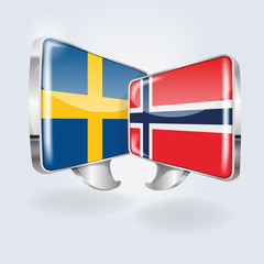 Sprechblasen in schwedisch und norwegisch