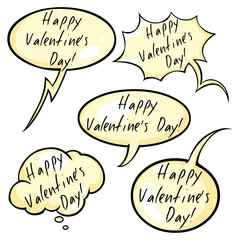 Vector Set of Bubbles. Happy Valentines Day.