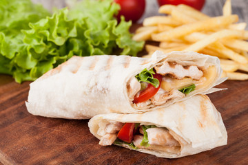 tortilla wrap, fajita