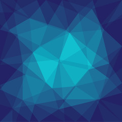 blue background with triangles - vector illustration