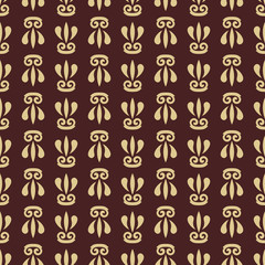 Orient Seamless Vector Pattern. Abstract Background. Brown and