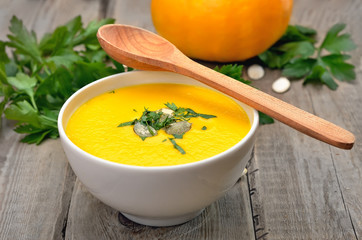 Pumpkin cream soup