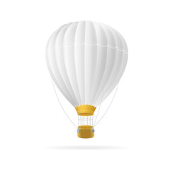 Naklejka premium Vector white hot air ballon isolated