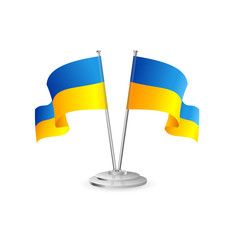 Ukraine vector table flag isolated