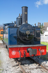 Obraz premium Locomotive à vapeur, 1905, en Baie de Somme, Picardie