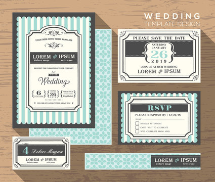 wedding invitation set design Template