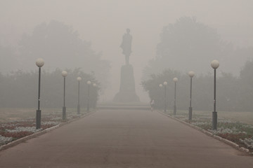 very strong smog in Nizhny Novgorod