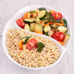 barley and vegetables