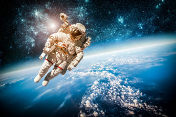 Astronaut outer spac Elements of this image furnished by NASA.