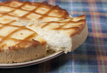 Cheesecake with curd.