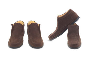 Brown leather mens shoes