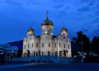 Russia. Pyatigorsk. View of the Savior Cathedral, healed the par