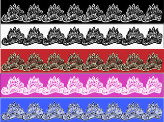 five strip periodic decorations